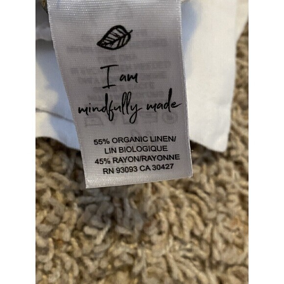 Nic + ZOE Pants Womens Size 12 Wide Leg Linen Blend White Stretch Elastic Waist - Picture 8 of 12